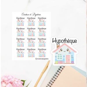 Autocollants Hypothèque kawaii,papeterie,agenda,stickers,pratique,fonctionnel,suivie,bullet journal,happy planner