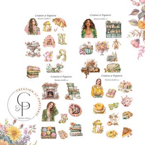 Autumn Vibes, Creative Planner Stickers, Weekly Organizer Stationery