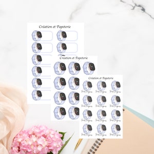 Track Progress Stickers/Feuille Autocollants Montre Intelligente/Papeterie Icones/Fonctionnel Collant/Bullet Journal Icones