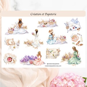Feuille autocollants pique-nique,watercolor,landscape,CreationetPapeterie,autocollants pour agenda,bullet journal,papeterie