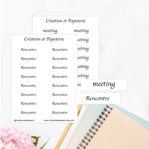 Feuille autocollants rencontre,collants pour agenda bullet,happy planner,Pratique,Organisateur,Fonctionnel