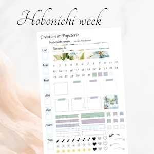 Hobonichi Week Lentetuin, Hobo Planner Stickers, Stationery Planner