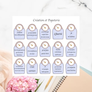 Stickers Positive Weigh/Autocollants Peser Positive/Collant Agenda Bullet Hobonicchi/Papeterie Créative/Planner Stickers