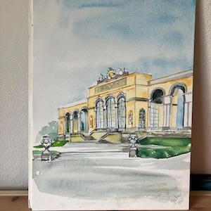 Watercolor painting Gloriette