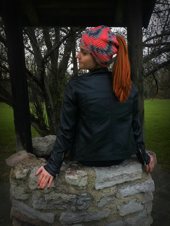 Ladies Ponytail Hat - Etsy New Zealand