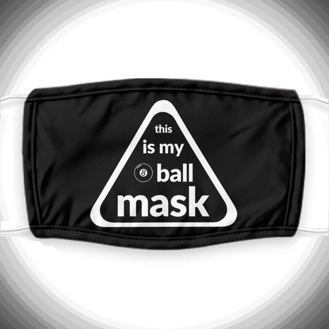 8 Ball Face Mask This is my 8 ball mask funny Etsy