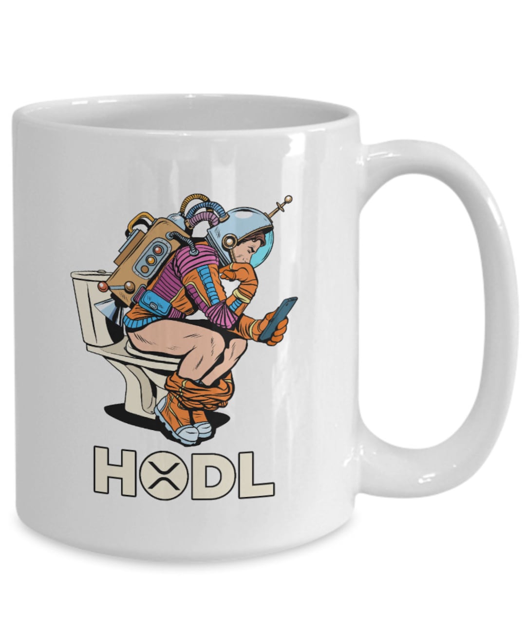 VeChain Crypto Holder Mug VeChain Just Hodl It Cryptocurrency Mug - 11oz  White Acrylic Coffee Cup For Crypto Fans 11oz Crypto Humor Cup