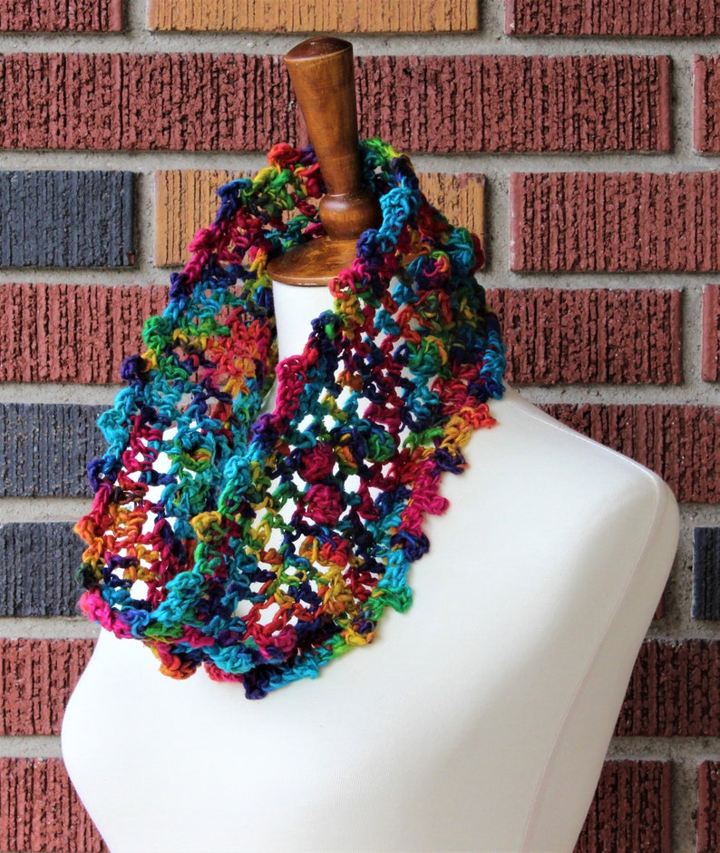 Crochet Cowl Pattern Popcorn and Picots Cowl Pattern Etsy