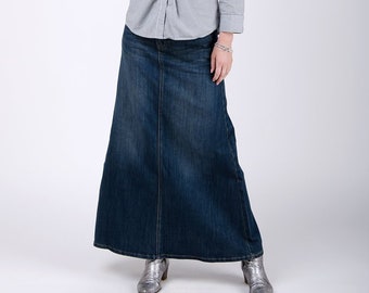 modest jean skirts plus size