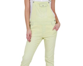 womens yellow overalls
