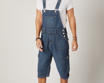 men in overall shorts