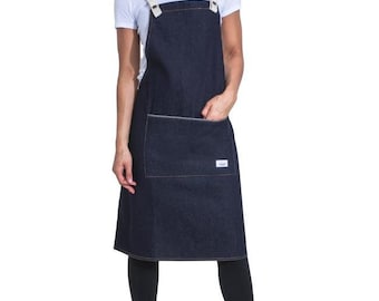 Vintage wash chef barista denim apron DIDSBURYVW USKEES DIDSBURY Tablier Jean