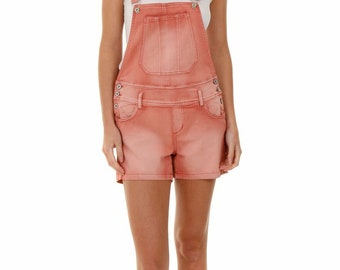 pink dungaree shorts