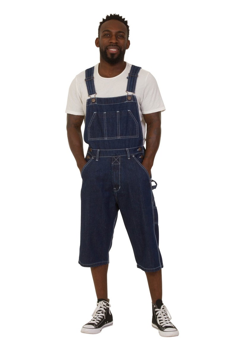 Indigo Blake Mens Dungaree Shorts