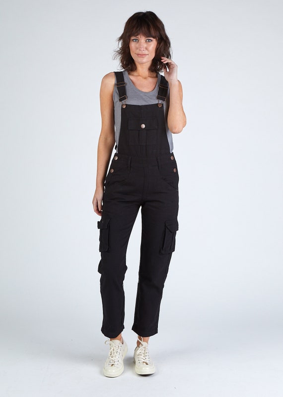 black dungarees womens