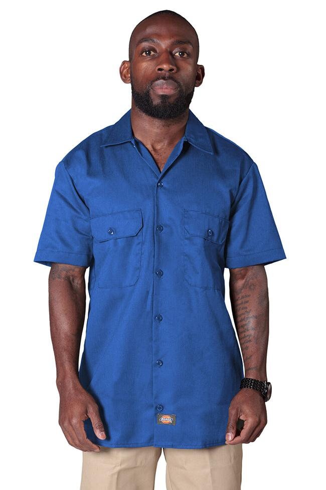 Image of Dickies Short Sleeve Work Shirt 1574 - Blue