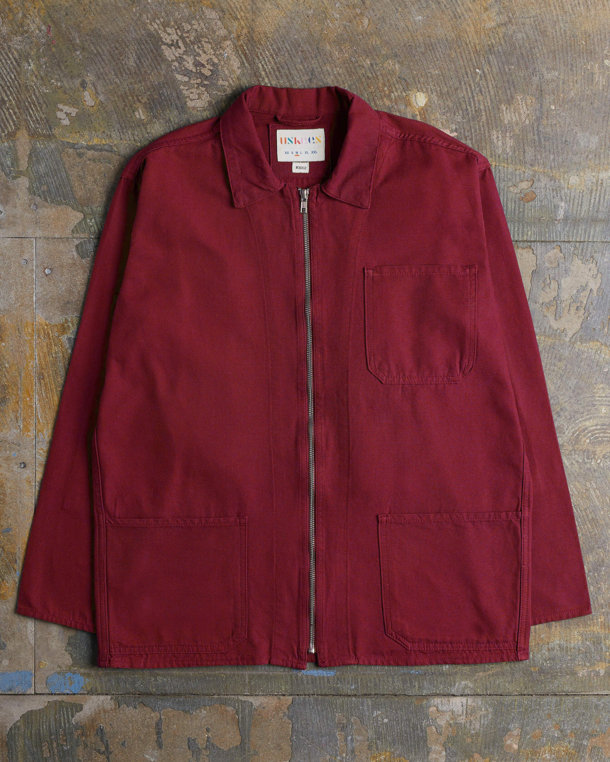 Image of The #3002 Zip-Front Overshirt Red