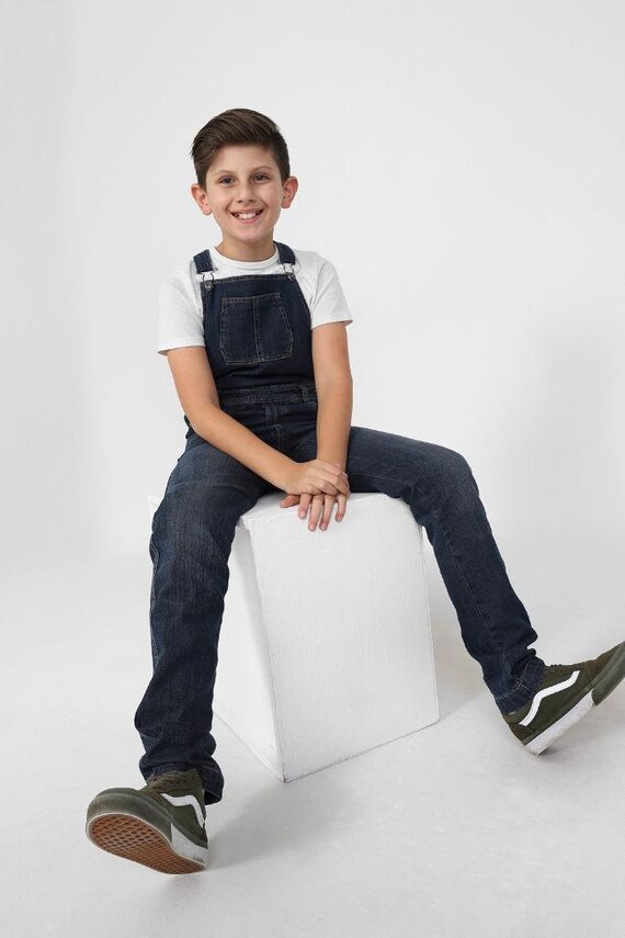 slim fit denim dungarees