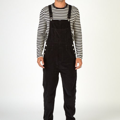 BERTIE Relaxed Fit Cord Dungarees Brown - Etsy