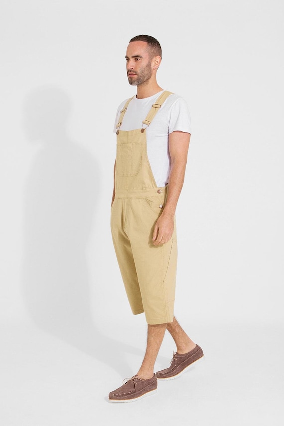 cotton dungaree shorts