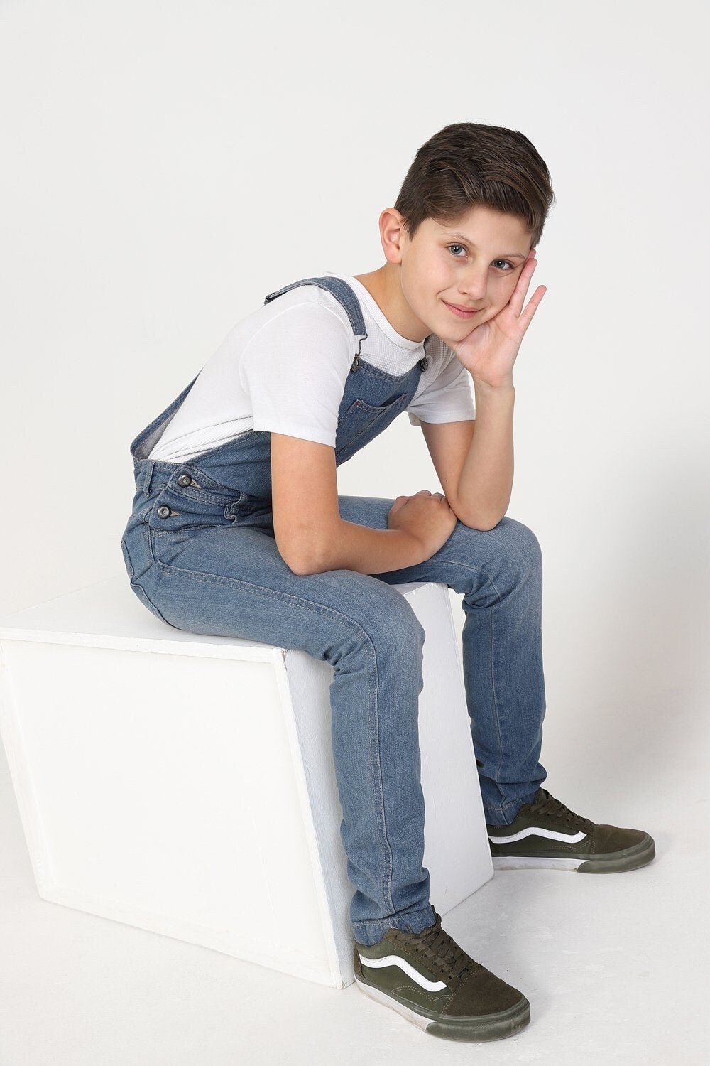 Boys Slim Fit Denim Dungarees Lightwash Etsy Canada