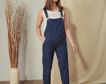 PRUE Regular Fit Denim Dungarees - Blue
