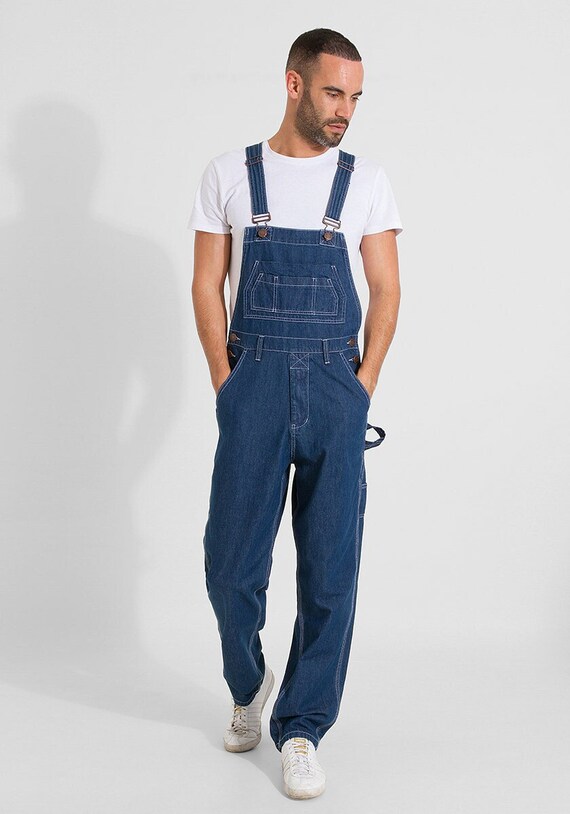 Maddox Mens Relaxed Fit Denim Dungarees 