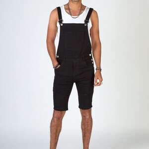 mens skinny dungarees shorts