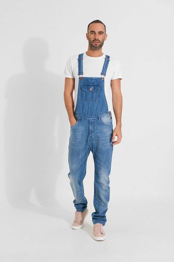 slim fit denim dungarees