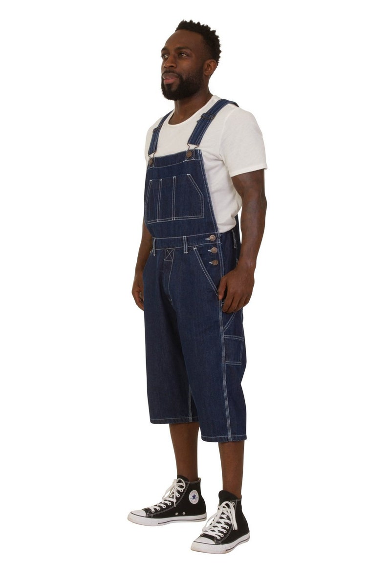 Indigo Blake Mens Dungaree Shorts
