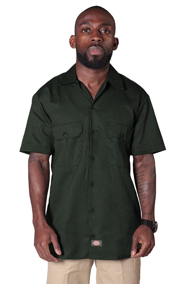 Image of Dickies Short Sleeve Work Shirt 1574 -Green