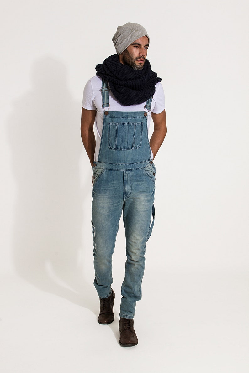 Toby Slim Fit Dungarees Aged Blue