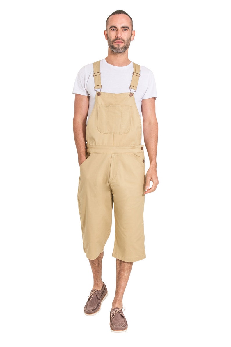 yellow dungaree shorts