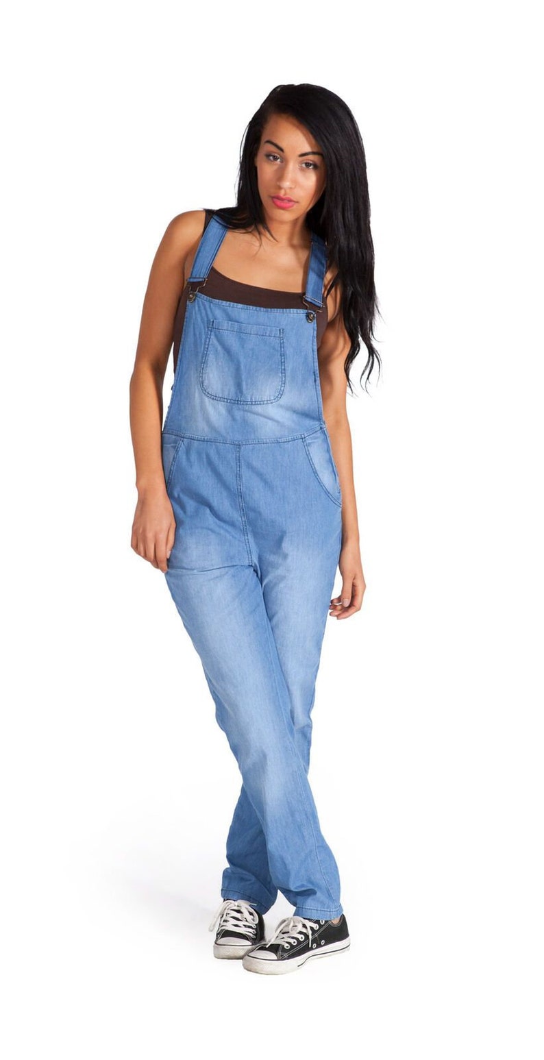 Lightweight Denim Dungarees for Women Blue | Etsy