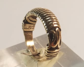 Ring in Bronze Bali old style twisted wire wide