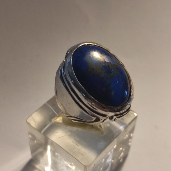 Ring Solid silver Aero oval large tectonic plate - image 9