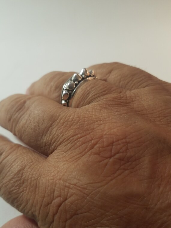 Solid Silver Ring traditional Style Bali - image 10