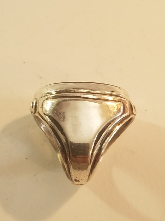 Ring Solid Silver Aero Tectonic Plates Stone Aven… - image 10