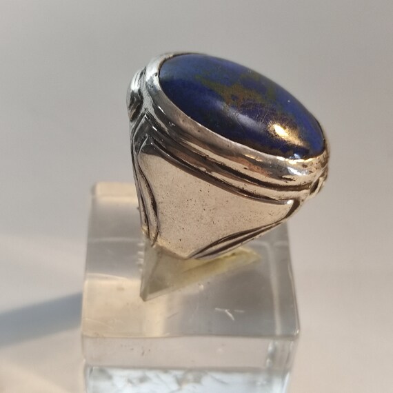 Ring Solid silver Aero oval large tectonic plate - image 10