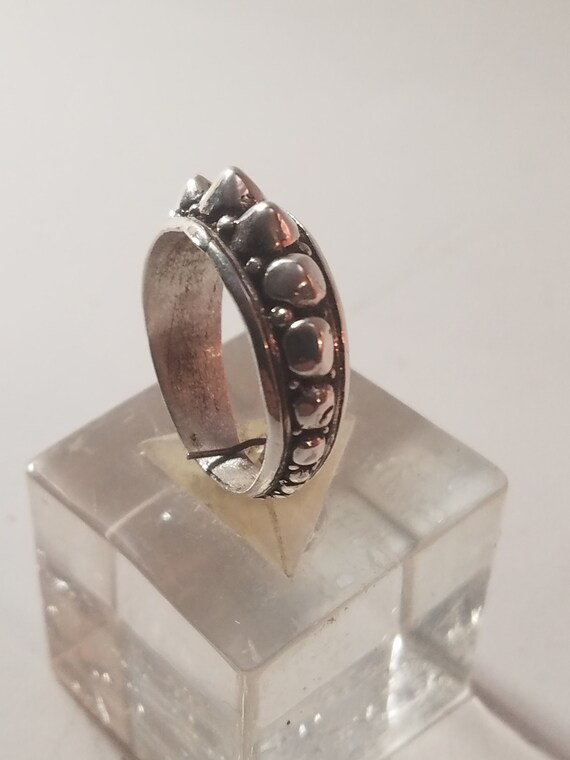 Solid Silver Ring traditional Style Bali - image 1