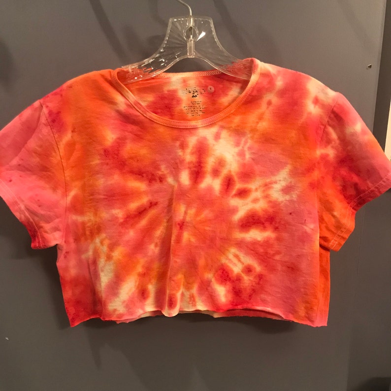 Tie Dye Crop Tee Flaming