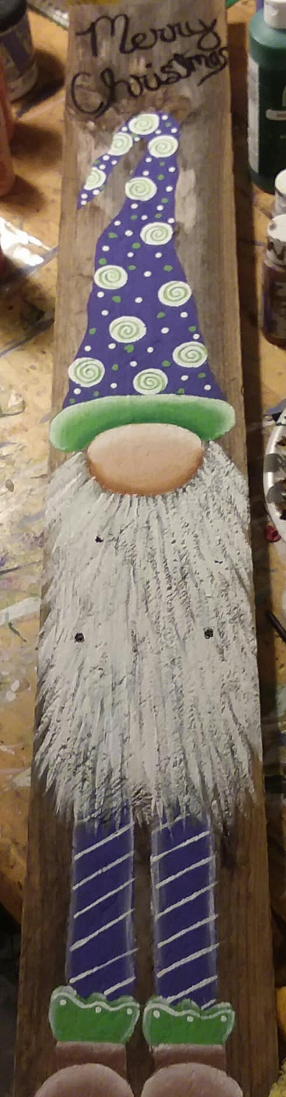 Everyday Bright Whimsical Gnome Leaner. Porch Festive Leaner Decoration