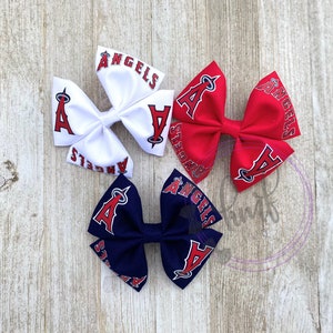 Los Angeles hairbow, Angels headband, Angels baby gear,  LA baseball bow, MLB bow, LA Angel hairbow, Angels girls hairbow, Angels baby bow