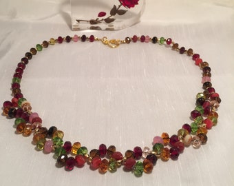 MUlti colored glass beaded necklace