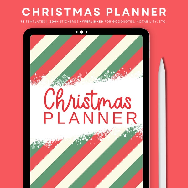 GoodNotes Christmas Planner, Digital Christmas Planner, Holiday Planner, Gift Planner Family, Christmas Budget, Digital Xmas Planner