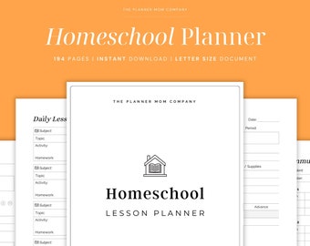 Homeschool Planner 2024-2025 Printable, Homeschool Planner 2024 - 2025, Homeschool Planner Workbook, Homeschool Lesson Planner Book