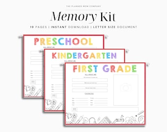 Kids Keepsake Journal, Printable Birthday Interview Questions for Children, Childhood Memories, Yearly Annual Diary, Kid&#39;s Memory Journal