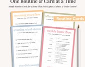 Printable Cleaning Routine Cards Daily Weekly Home Cleaning Checklist for Busy Moms Self Care Motivational Chore Cards Digital Planner