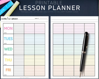 Teacher Lesson Planner, Lesson Plans, Lesson Planning, Weekly Lesson Plan, Teacher Organizer, Teacher Plan Book, PDF Teacher Planner