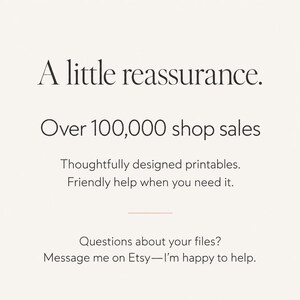 Customer review beside a preview of the printable monthly cleaning checklist and seller support information.